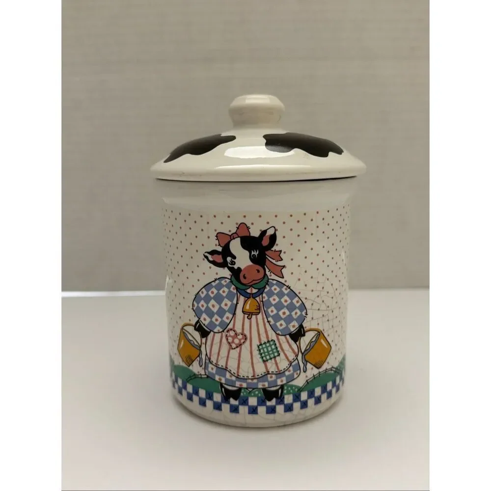 Cowhands by Tabletops Unlimited Country Cow Canister Grandmacore Cottagecore REA